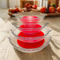 4 Pcs Tempered Glass Round Shaped Serving Bowls Set NSD-019. 