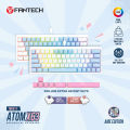 FANTECH ATOM X63 MK611 MECHANICAL GAMING KEYBOARD AME EDITION WHITE & BLUE.