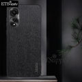 For OPPO A58 4G Phone Case Wood Texture Canvas Hrad Shockproof Back Cover for OPPO A58. 