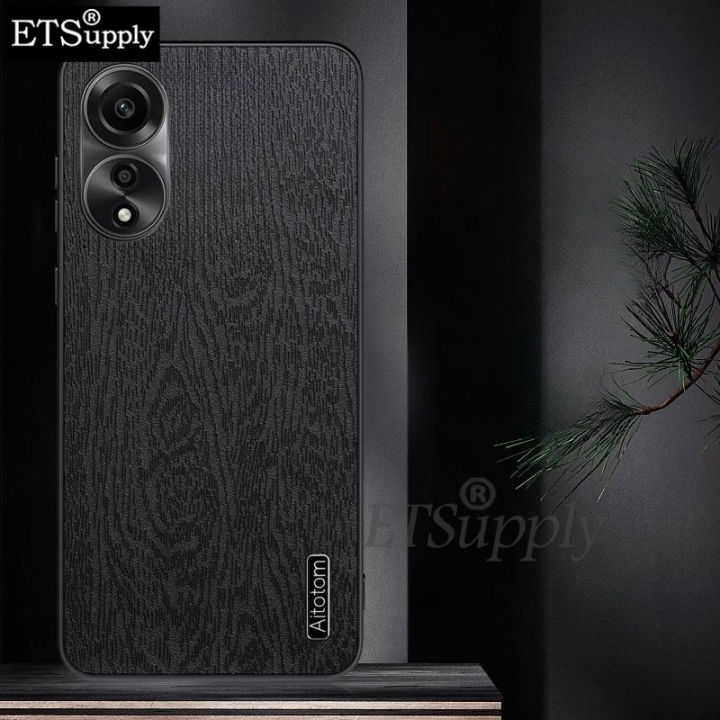 For%20OPPO%20A58%204G%20Phone%20Case%20Wood%20Texture%20Canvas%20Hrad%20Shockproof%20Back%20Cover%20for%20OPPO%20A58%20-%20Image%202