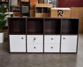 RK Engineered Wood Bookshelf Storage Cabinet Organizer Shelf Multi Storage Space Wooden Rack Display Shelf With Door and Drawers. Size: L48 XH24.