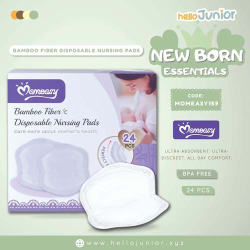"Material Bamboo Fiber and cotton Type Nursing Pad Features Breathable 24pcs"