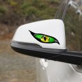 2pcs Car Sticker Evil Eye pvc Zombie Sunscreen Waterproof Decal for Rearview rror 13cm*5cm.