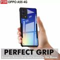 Best Quality Back Cover for Oppo A55 (Transparent, Black).
