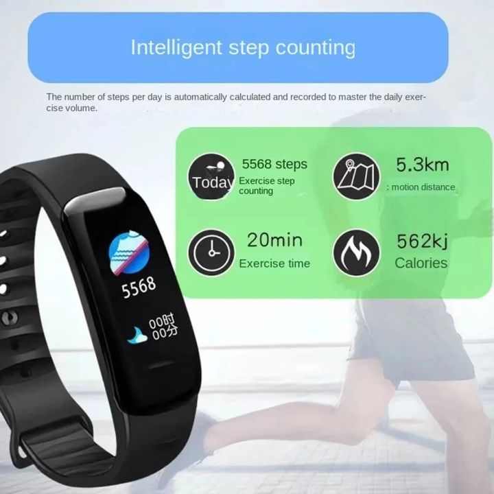 %E3%80%90Pre-order%E3%80%91%20Timack%C2%AE%20C1%20Plus%20Waterproof%20Sport%20Smart%20Band%20Fitness%20Pedometer%20Monitor%20Smart%20Bracelet%200.96"%20Color%20Screen%20Men%20Women%20Smartwatch%20Multifunctional%20Sports%20Bracelet%20For%20Android%20IOS%20Unisex%20-%20Image%203