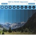 Andoer 37MM Professional Clip-on Phone Filter Lens ND2-400 Adjustable Neutral Density Filter with Phone Clip Lens Protector for Smartphone Photography.