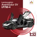 Miniauto 1:32 Lamborghini Aventador SV LP750-4 Diecast Metal Super Toy Car. 