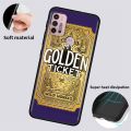 Wonka Ticket Gold Chocolate Case For Motorola G30 G50 G60 One Fusion+ G9 Plus G8 Power Lite E6s Edge 20 Lite Phone Cover Shell.