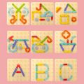 Creative Nail Board Puzzle Toys Montessori Education Geometric Graphics With Cards Preschool Kids Early Learning Game Toy Gifts. 