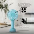 Mini Portable USB Hand Fan Built-in Rechargeable Battery Operated Summer Cooling Table Fan with Standing Holder Handy Base For Home Office Indoor Outdoor Travel (Multi color). 