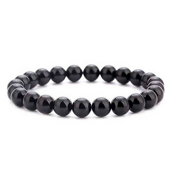 Black Onyx Agate Bead Stones Bracelet