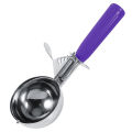 Stainless Steel Fruit Mash Ice Cream Ball Scoop with Plastic Handle Kitchen Tool. 