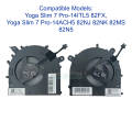 Laptop CPU GPU Cooling Fan for Lenovo Yoga Slim 7 Pro-14ITL5 82FX, Pro-14ACH5 82NJ 82NK 82MS 82N5 Notebook PC Cooler Radiator. 
