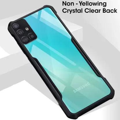 Best Quality Back Cover for Samsung Galaxy A71 (Black,Transparent)