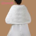 Ameesi Bridal Cape Fuzzy Evening Party Dress Bride Wrap Shrug Cover Up. 