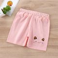 Boys Casual Shorts Cotton Elastic Waist Pants Toddler Knee Length Pants Solid Color. 