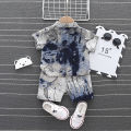 0-5 years old baby boys shirt clothes suits comfortable breathable kids girls short-sleeved shirt + shorts sets. 