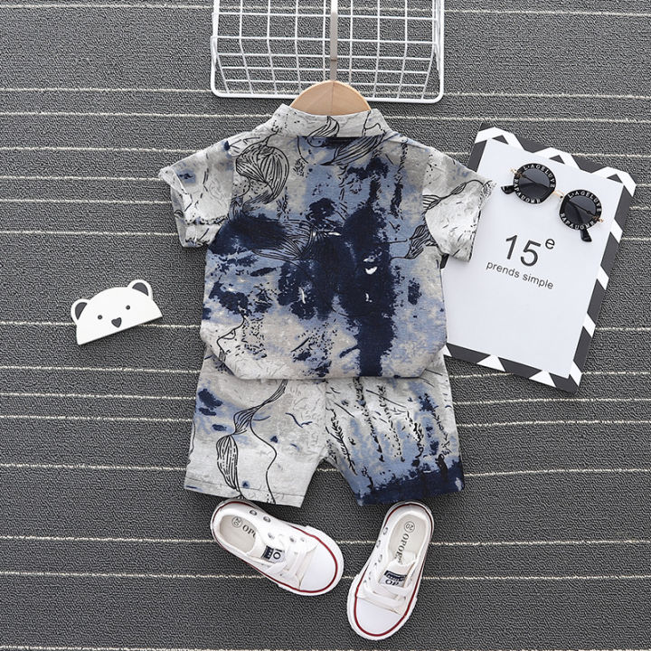 0-5%20years%20old%20baby%20boys%20shirt%20clothes%20suits%20comfortable%20breathable%20kids%20girls%20short-sleeved%20shirt%20+%20shorts%20sets%20-%20Image%204