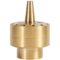 3X Fountain Nozzle Heads,Brass Column Multi Direction Jet Pond Fountain Water Spray Sprinkler Head Garden(3/4 Inch). 