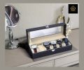 6 Slot Leather Watch Display Case Storage Box.