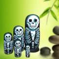 5pcs Wooden Russian Nesting Dolls Matryoshka Toys Gift For Girls Kids.