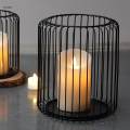 Modern Hollow Lantern Candle Holder Candlestick Vintage Light Candle Stand for L 18cmx21cm.