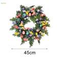 Easter Egg Flower Wreath Easter Door Wreath for Front Door Home Patio Porch.