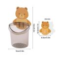 Brush Cup Wall Mounted Shaver Cartoon Self-adhesive Cups Self-draining Toothbrush Holder Bracket Restroom Essentials-Multicolor.