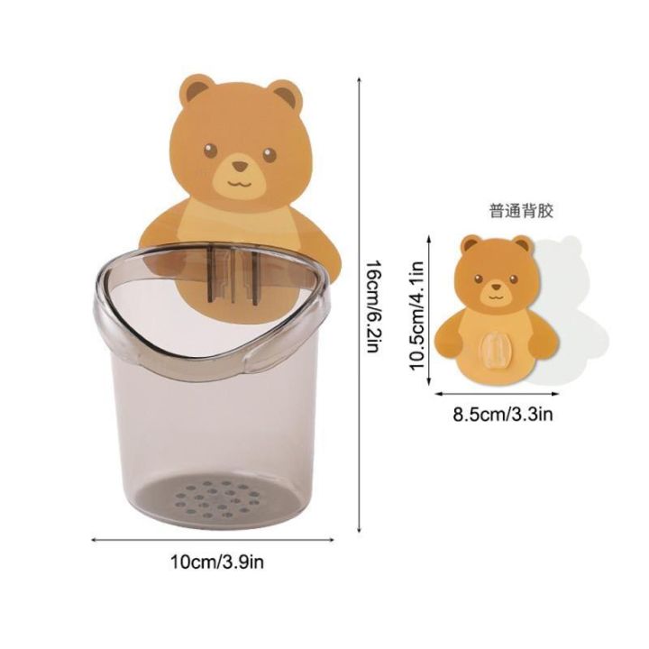 Brush%20Cup%20Wall%20Mounted%20Shaver%20Cartoon%20Self-adhesive%20Cups%20Self-draining%20Toothbrush%20Holder%20Bracket%20Restroom%20Essentials-Multicolor%20-%20Image%203