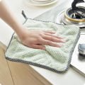 Kitchen Supplies Absorbent Hanging Towel Coral Fleece Tea Towel Microfiber Cleaning Towel.