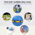 UFO Magic Ball Flying Saucer Football Frisbee Ball Kids Flat Throw Disc Ball Outdoor Sports Deformation Ball Toy gift.