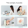 JISULIFE Mini Portable Fan Desktop Fan USB Charging Quiet Foldable Hanging Standing Cooling Fan for Travel Office Home.