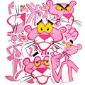 10PCS Cartoon Pink Panther Stickers Skateboard Fridge Motorcycle Luggage Guitar Waterproof DIY Cool Sticker Kid Toy Decals Gift.