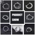 【Sleek】 ZS 1PC 16G Copper Zircon Nose Ring Snake Skull Antlers Septum Clicker Stainless Steel Nose Piercings Helix Daith Tragus Pierings.