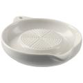 White Ceramics Grater Plate Cleanable 4.37*3.62*0.8 Inch Ceramic Ginger Puree Grinder Grinding Tool Garlic Grinding Wasabi Grater Garlic. 