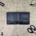 Avro Bifold Mini Wallet Card Holder, Coin Pocket Black Wallet For Men 100% Cow Leather Money Bag For Men. 