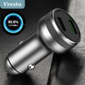 Dual Port USB Car Charger 65W Spuer Flash Charger in Car Super Dart for Realme USB A VOOC High Current 6A for OPPO Reno 6 ACE 2. 