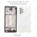 For Samsung Galaxy A52 A52s Full Body Housing (Side Frame + Back Panel Housing + Camera Glass Back shell) Replacement Spare Parts. 