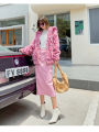 2Female Leopard Print Faux Fur Coat Loose Fashion Thickened Plush Hooded Jacket Women's Winter Coats Factory Direct Sales. 