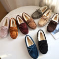Flat soles plus size women's shoes beanie shoes women's autumn and winter new velvet warm cotton shoes soft soles lazy pregnant women mother shoes. 