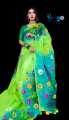 New Designer Hand Print Half Silk Saree for women. 