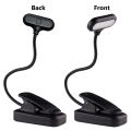 Portable LED Book Light Clip-on Dimmable Reading Light Eye Caring Mini Desk Lamp 360° Flexible Study Table Lamp Bedside Light. 