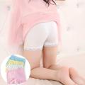 3Pc Girls Cotton Lace Boxer Kids UnderPants Children Underwear Girls Safety Underwear suit 2-10 years. 