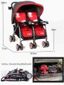 Twin Baby Stroller 703A Red. 