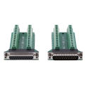 DB25 D-SUB Female 25Pin Plug Breakout PCB Board 2 Row Terminals Connector Tetuo.