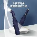 New Umbrella With Led Light Rotatable Handle Flashlight Umbrella Windproof And Rainproof Sturdy And Durable Sunny And Rainy. 