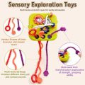 Montessori Sensory Toys Baby Activity Cube Shape Sorter Pull String Toys Fine Motor Training Games Stacking Blocks Activity Cube. 