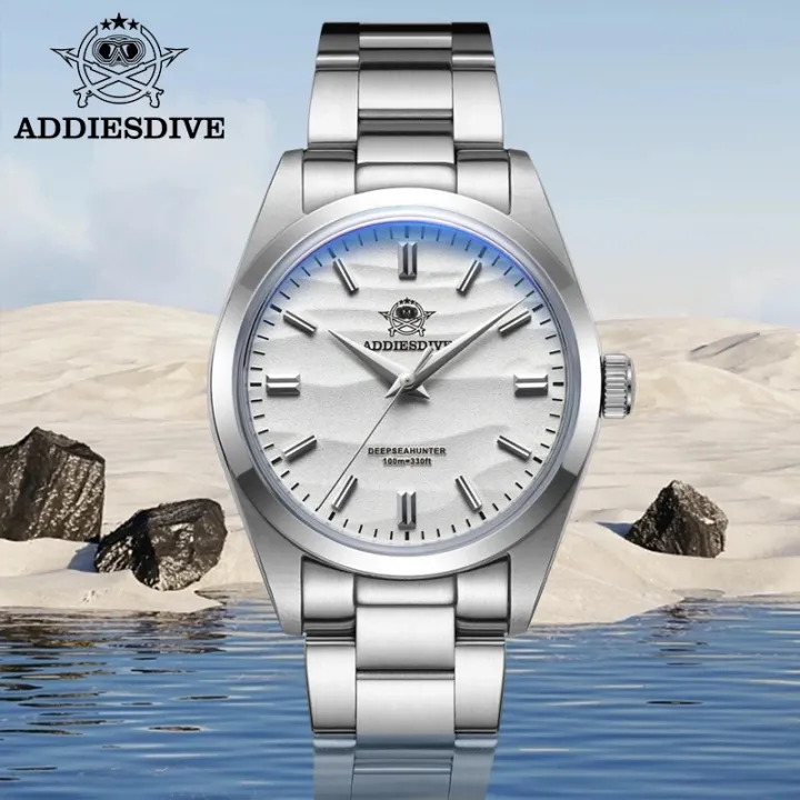 ADDIESDIVE%20AD2030%20Quartz%20Watch%20Simple%2010Bar%20Steel%20Dive%20Wristwatch%20Bubble%20Mirror%20Pot%20Cover%20Glass%20Sports%2036mm%20Men%20Watches%20-%20Image%205