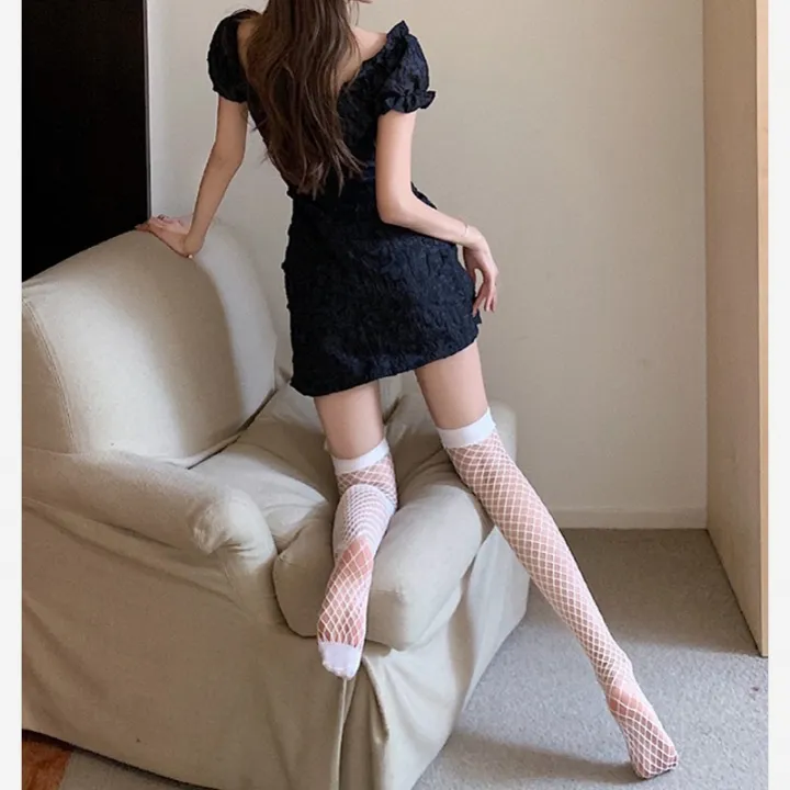 BruberryBe%20Women%20Summer%20White%20Lace%20Fishnet%20Stockings%20Thigh%20High%20Over%20Knee%20Socks%20Long%20Socks%20Hosiery%20Anime%20Lolita%20Socks%20Bow%20Stockings%20-%20Image%203