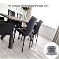 20pcs Blanking End Caps Tube Pipe Bed Inserts Plug Table Chair Leg End Caps Dust Cover Floor Protector Furniture Feet Cover Gray. 